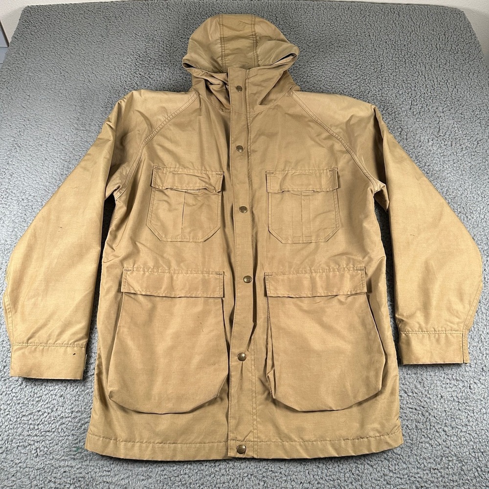 Vtg L.L.Bean Baxter State Parka Jacket Mens M Hooded Tan Field Outdoor 90's USA